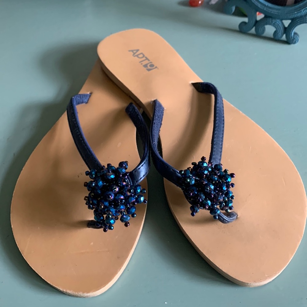 Apt 9 jeweled flip flops